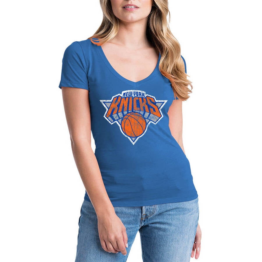NBA New York Knicks Women's Short Sleeve V Neck Graphic Tee Walmart