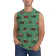 thumbnail image 1 of Balery Christmas Dachshund Camisetas sin mangas para hombre, absorbe la humedad y protege contra el mal olor.-3X-Large, 1 of 7