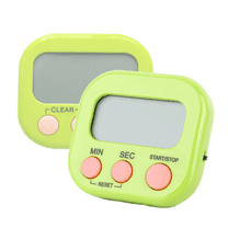 CCOCC 2 Pcs Digital Timers,Strong Magnetic Backing Kitchen Timer,Stable Parallel Stand Classroom Timer,Green