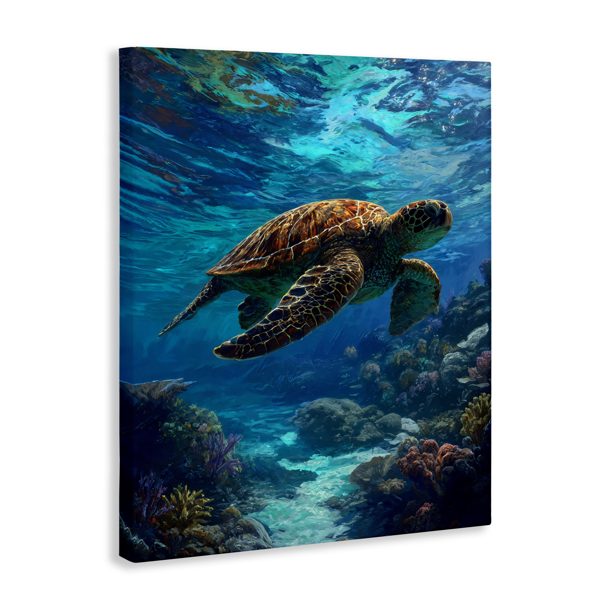 Stupell Industries Oceanic Adventurer Tortoise Canvas Wall Art, design by Franklyn Gregory