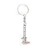 LWWL Mini Vernier Caliper Keychain Portable Creative Zinc Alloy Caliper Ruler Key Holder for Men Women Silver 1PC
