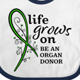 thumbnail image 4 of Inktastic Life Grows On- Be an Organ Donor Boys or Girls Baby Bib, 4 of 4