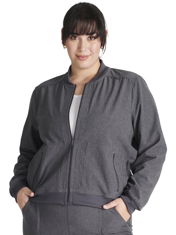 Scrubs Jacket For Women Zip Front Bomber CK349A
