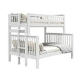 thumbnail image 4 of Bedz King Pine Wood Twin over Full Bunk Bed with End Ladder in White, 4 of 9