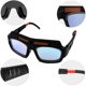 thumbnail image 4 of 3X Casco de Máscara de Soldadura de Oscurecimiento Automático con Energía Solar Gafas de Soldador Lente Anti-Arco con Estuche de Almacenamiento, 4 of 5