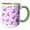 Green/White, variant on 3drose, Textured Apple Print Large, 11oz Two-tone Yellow Mug