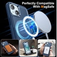 thumbnail image 3 of Magnetic for iPhone 15 Case, [Compatible with MagSafe],[Strong N52 Magnets] iPhone 15 Phone Case with [2Pcs Tempered Glass Screen Protectors][10FT Military Grade Protection] (K-Blue), 3 of 14