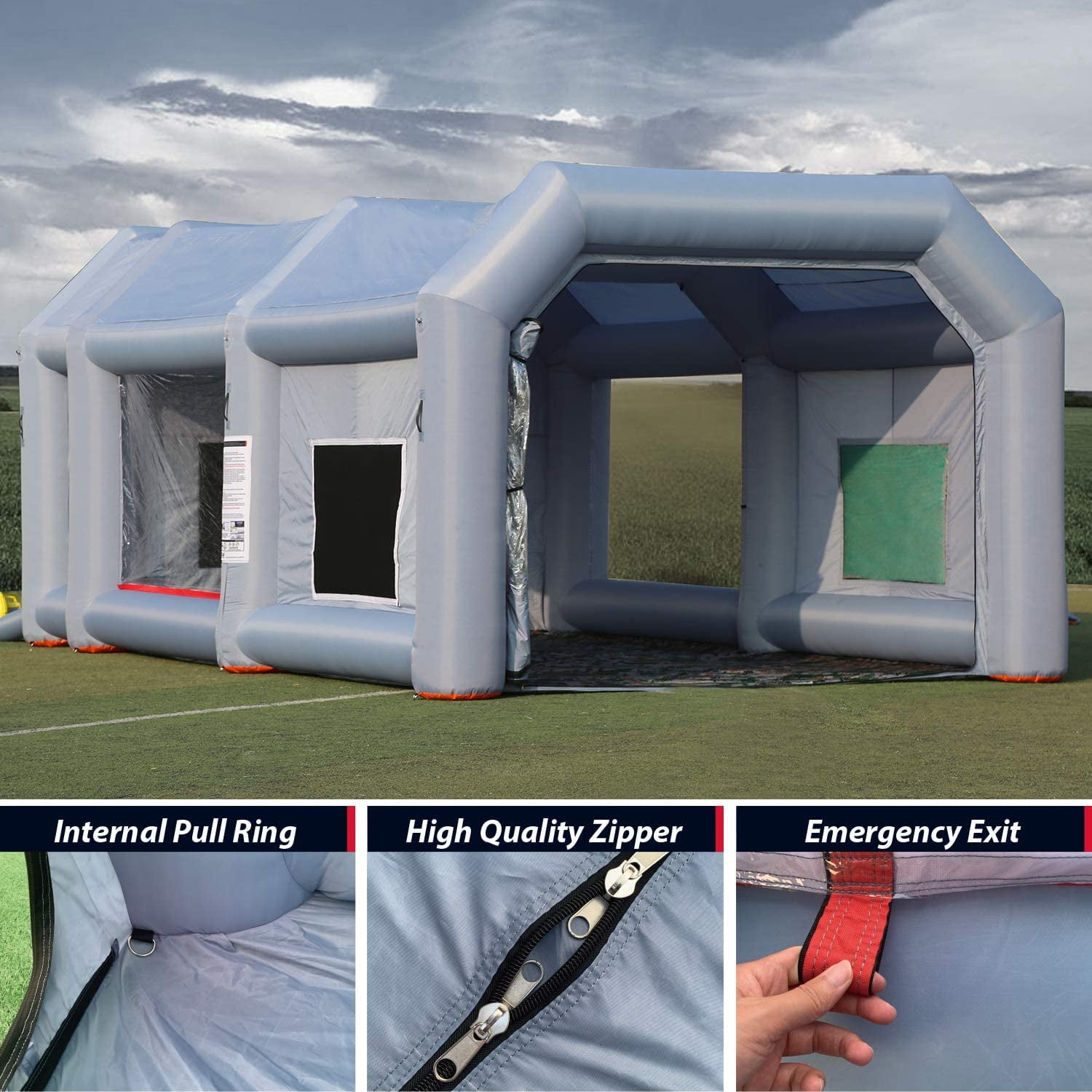 TKLoop 26X15X10Ft Inflatable Paint Booth Portable Auto Spray Tent NO Blower