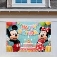 thumbnail image 4 of Mickey and Minnie cartoon-themed birthday flags, background flags, children's party decorations, photography, photo props, 180*110CM, 4 of 4