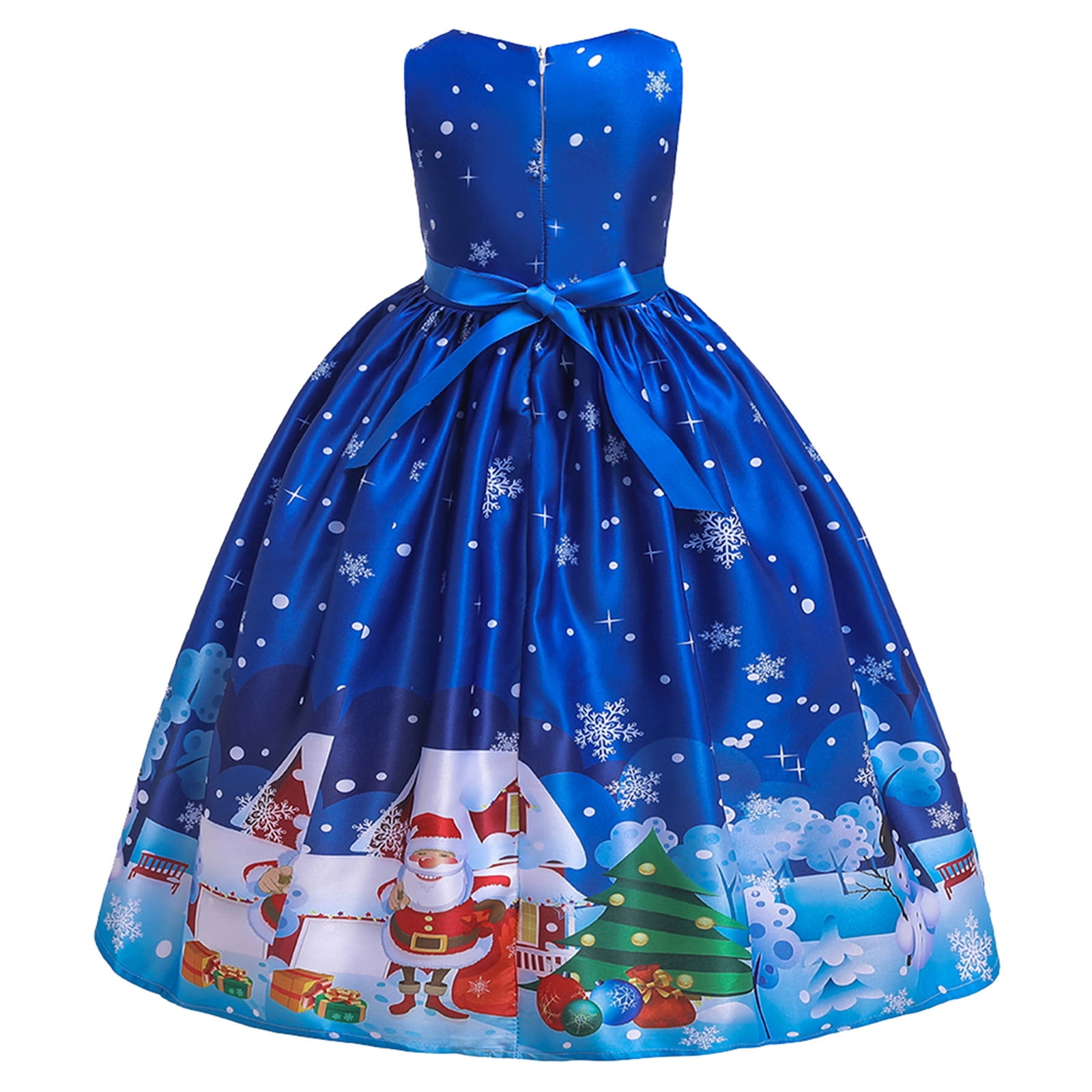 FDDMis Green Satin Dress Red White and Blue Dresses for Girls Boy Baptism Outfit Girls Holiday Outfits Gifts for Age 8-10 Baby Girl Summer Clothes, Sky Blue 8-9 Years