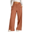 thumbnail image 2 of Women's Pants Fashion Workout Wide Leg Elastic Waist Sweat Fashion Line Loose Fall Casual Basic Trousers Casual Pants For Women, 2 of 7