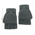 thumbnail image 3 of Mitaines Chaudes Convertibles pour Sports d'Hiver pour Femmes avec Design Sans Doigts en Velours Corail, 3 of 5