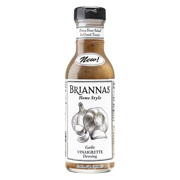 BRIANNAS Garlic Vinaigrette Dressing, 12 fl oz