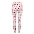 thumbnail image 6 of Vekome Leggings for Women Plus Size Valentines High Waisted Yoga Pants Seamless Heart Lightweight Running Tights White L, 6 of 7