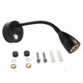 thumbnail image 1 of Flexible Gooseneck USB RV Reading Light DC10-30V 3W 3-Tone LED Interior Lights for Campers RV and Boats Black, 1 of 8