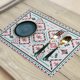 thumbnail image 5 of Un juego de cuatro piezas, diseño artístico con estampado bohemio, mantel individual de tela lavable para mesa, 5 of 5