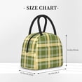 thumbnail image 5 of YFYANG Portable Waterproof Insulated Lunch Bag, Green Christmas Plaid Reusable Cooler Bag / Picnic Bag for Adults Teens, 5 of 9