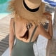 thumbnail image 2 of Bikini de playa sin espalda para mujer, elegante traje de baño de una pieza verde, 2 of 5