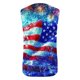 thumbnail image 5 of Camiseta sin mangas de cuello redondo para hombre, ropa de ocio, fitness, para el hogar, pijamas, camiseta con estampado de moda a color, blusa deportiva de poliéster para hombre, 5 of 5