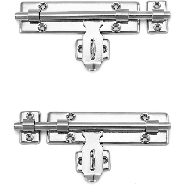 Perno deslizante con cerradura, pernos de almohadilla para uso con candado, puertas de cobertizo, portones y puertas de letrina con cerradura de perno de acero inoxidable de alta r
