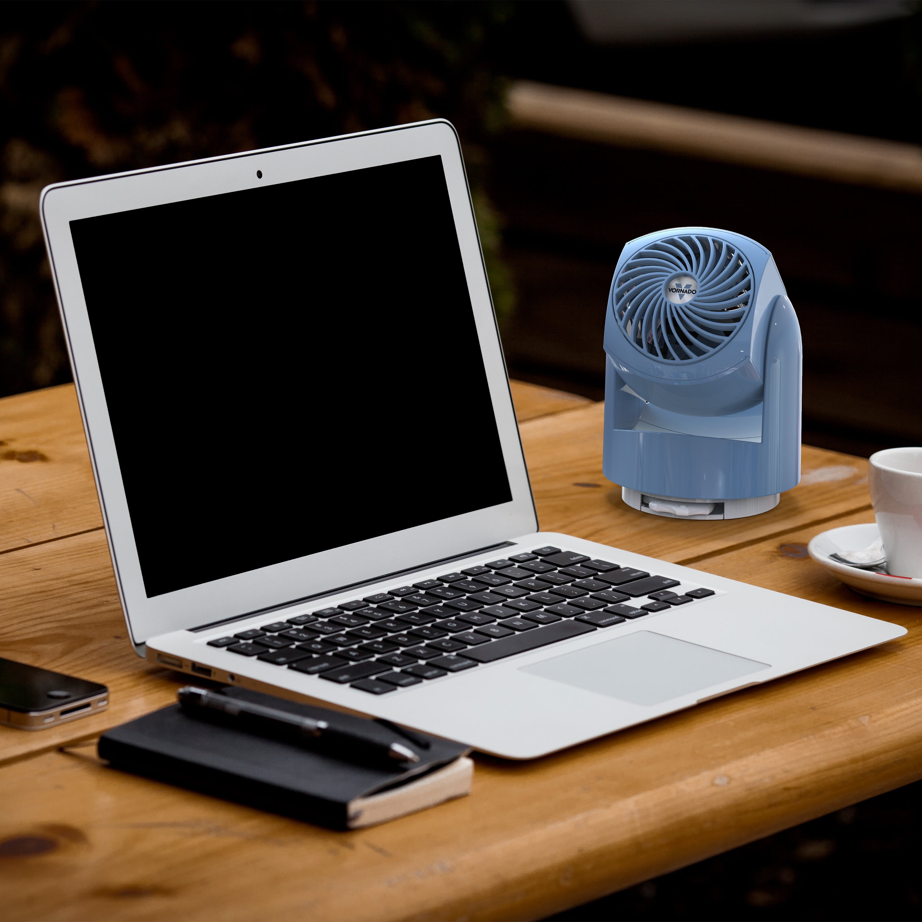 Vornado Flippi V6 Compact Air Circulator Fan, 3.2" Tabletop Fan, Adjustable Head, 2 Speeds, Blue