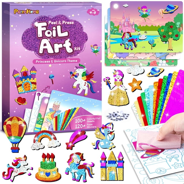 Kit de manualidades con estampado de unicornios y princesas para niñas de PERRYHOME