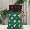 thumbnail image 5 of Cauagu Gingerbread Snowman Cookies Print Christmas Linen Gift Bag,Christmas Goody Gift Bags with Plaid Drawstrings Xmas Presents Bags Holiday with Gift Tag Cards-Black, 5 of 8