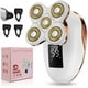 thumbnail image 1 of Maquinillas de afeitar eléctricas 2 en 1 para mujeres, maquinilla de afeitar y cortadora de pelo 5D húmeda/seca con adaptador USB y cable de carga, afeitadora rotativa recargable 5D con batería de ion, 1 of 5