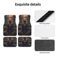 thumbnail image 4 of Fuzoiu Garden Meditating Weasel Print Carpet Floor Mats for Car,Car Foot Mat Set,Universal Fit 4 Piece Mat Pad Set,Fits Most Cars Trucks Vans Sedans SUV Auto Carpet Mat Se, 4 of 7