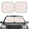 thumbnail image 2 of Balery 2 Piece Hello Rabbit Car Windshield Sun Shade|Foldable Front Windshield Shade for Car Front Window for Most Sedans SUV Truck-Small, 2 of 7