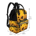 thumbnail image 2 of Balery Flower Bush Sunflower Mummy Backpack - Waterproof Twill Canvas, Large Capacity Diaper Bag with Multiple Pockets and Adjustable Straps, 2 of 6