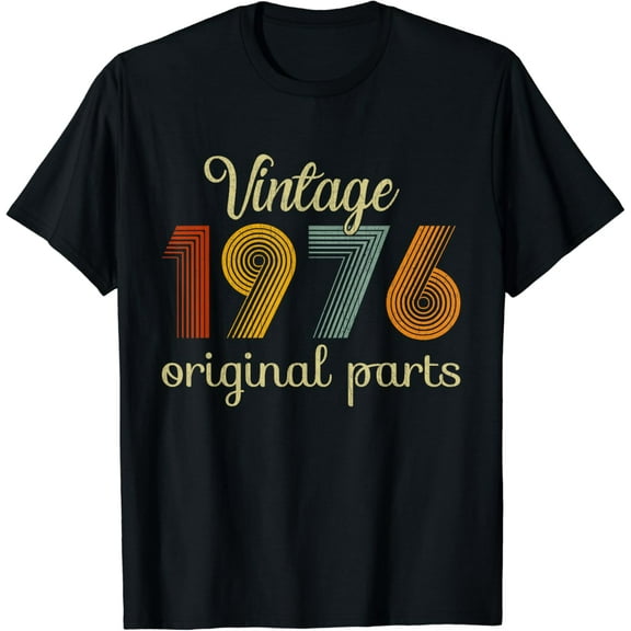 Vintage 1976 Original Parts 48 Years Old 48th Birthday Retro T-Shirt