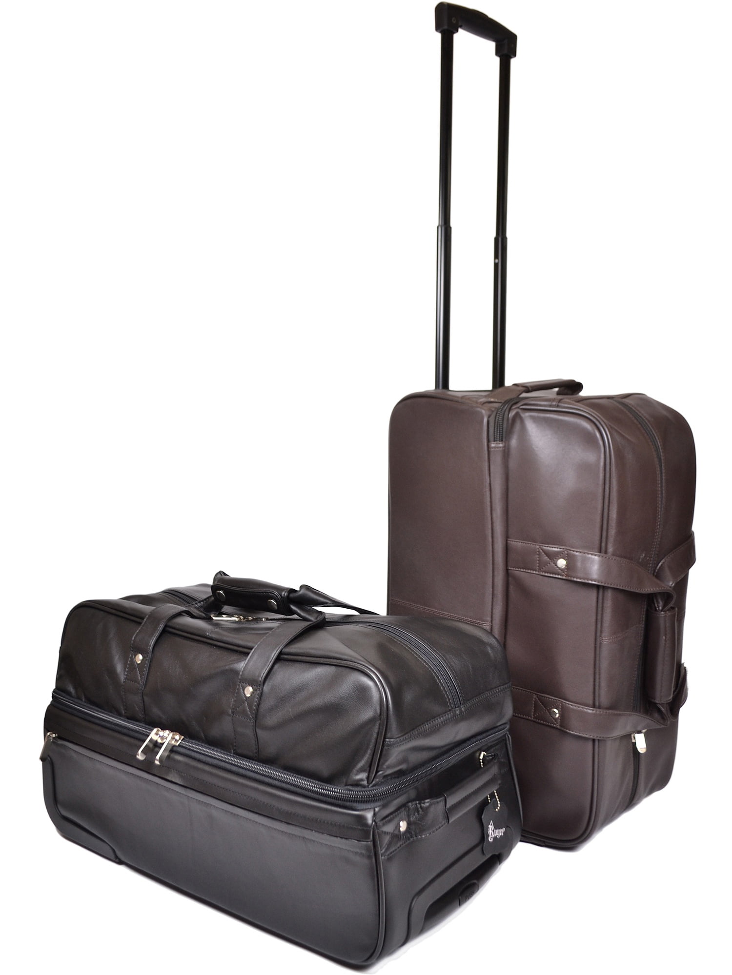 royce leather rolling trolley duffel bag