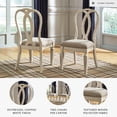 thumbnail image 3 of Signature Design by Ashley Realyn Dining Upholstered Side Chair, Set of 2, Chipped White Finish, French Country Ribbon Back, 3 of 8
