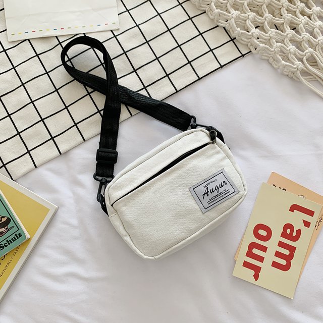 Bolsas De Hombro Moda mujer lona patchwork crossbody teléfono bolsa mini bolsos (blanco) Likrtyny Para Estrenar