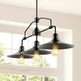 thumbnail image 4 of JONATHAN Y Cade 38.5" 3-Light Industrial Farmhouse Iron Linear LED Pendant, Oil Rubbed Bronze/Clear, 4 of 9