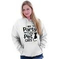 thumbnail image 4 of Cat Loving Introverts Funny Party Hoodie Sweatshirt Women Brisco Brands M, 4 of 5