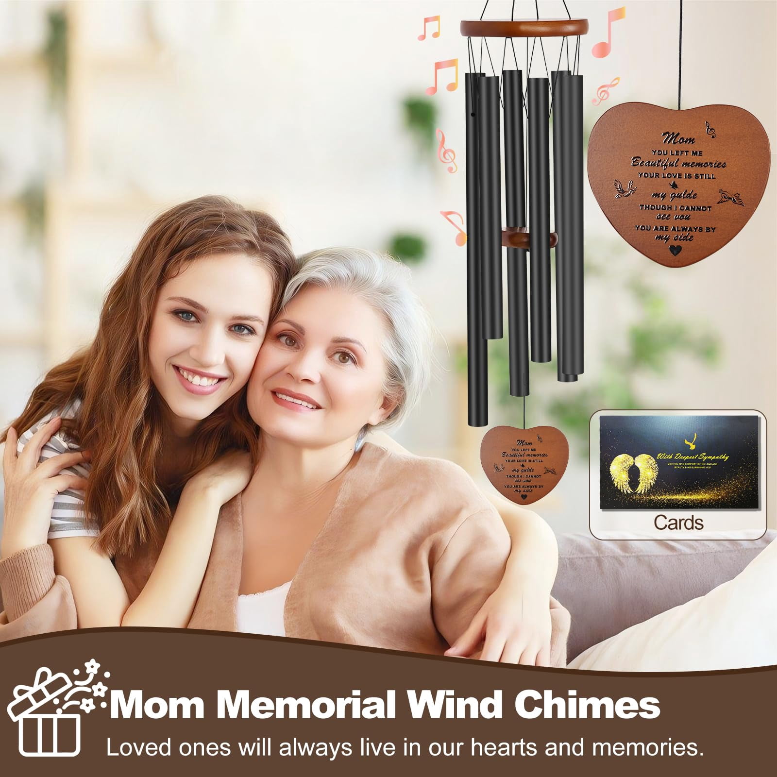 Memorial Gifts For Loss Of Mother Windchimes In Memory A Loved One Sympathy Mom Wind Chimes Remembrance Bereavement Condolence