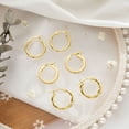 thumbnail image 4 of YEUOYEA 3 Pairs Small Gold Hoop Earrings Set for Women, 14K Gold Plated Hypoallergenic Huggie Hoops, Jewelry Gift, 4 of 7