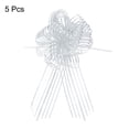 thumbnail image 3 of 5pcs 8 Inch Organza Large Pull Bow Gift Wrapping Bows Ribbon Chiffon Yarn Silver for Christmas Valentine's Day, 3 of 6