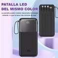 thumbnail image 4 of Power Bank Pila Batería Recargable Kimhi Carga Super Rapida 60,000mah Pd20w Portatil Color Negro Con 4 Cables Y 4 Puertos Usb Cargador Para Celular Tablet Banco De Energia Pantalla Led, 4 of 5