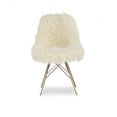 thumbnail image 2 of Niles Faux Fur Chair with Gold Metal Base, 2 of 9