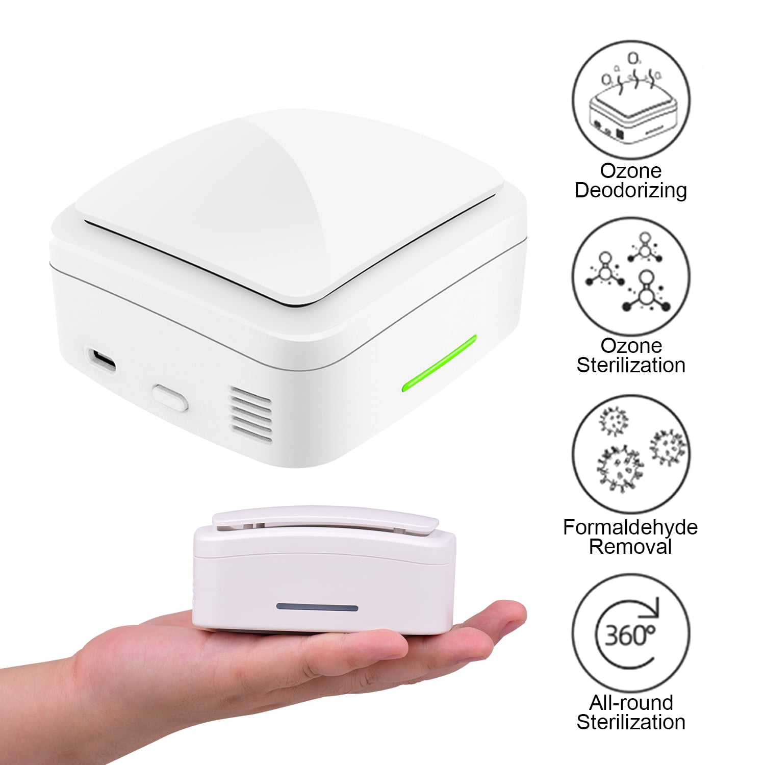 Portable Ozone Generator Ozonator Household Mini Air Purifier