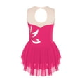thumbnail image 2 of YEAHDOR Girls Sleeveless Ice Skating Dress Hollow Back Rhinestone Gymnastics Leotard Dress Hot Pink 16, 2 of 5