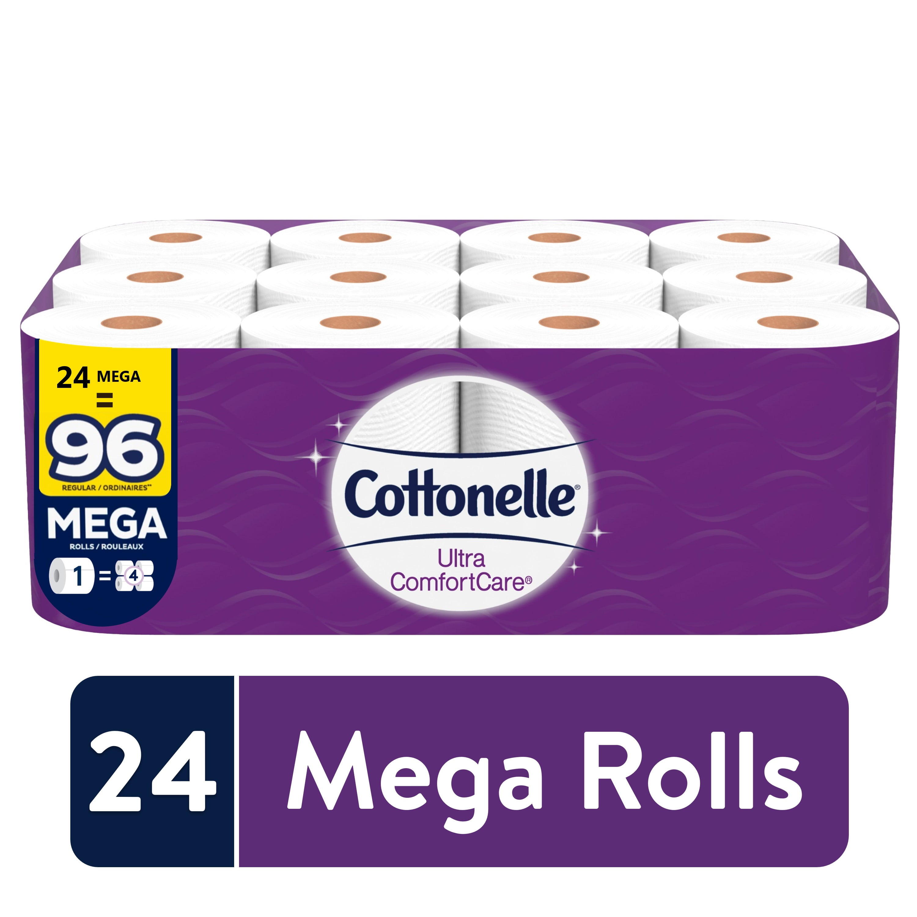 Cottonelle Ultra ComfortCare Soft Bath Toilet Tissue Paper 24 Mega Rolls 