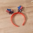 thumbnail image 6 of Wxirdiow Dresses for Girls Baby Girls 4th of July Outfit American Flag Dress Toddler Red White and Blue Patriotic Dresses and Hair Band Blue Size,18-24 Months, 6 of 8