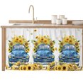 thumbnail image 2 of Sunflower Cabinet Curtain 32"Wx55"L, Dustproof Pantry Door Curtain with Self Adhesive Tape, Watercolor Summer Floral Botanical Truck Tall Storage Cover Privacy Drape for Bathroom Kitchen Laundry Room, 2 of 9