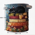 thumbnail image 3 of Darzheoy Collapsible Laundry Basket, Collapsible Embroidered Decorative Laundry Hamper with Lid, Dirty Clothes Storage Organizer for Bedroom, Bathroom, Closet, Dorm, Apartment, 3 of 7