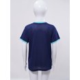 thumbnail image 4 of Eandarui Kids Boys Soccer Jersey Sports Shirt Short Sleeve T-Shirt Quick Dry Breathable Athletic Tops B Navy Blue XS, 4 of 7