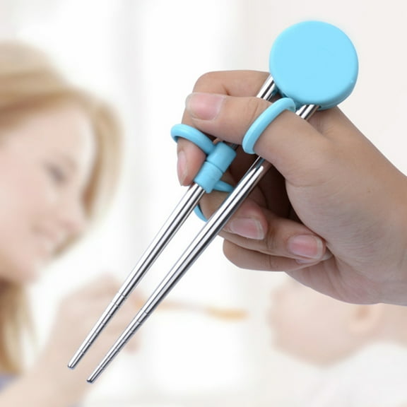 Ludlz Training Chopsticks Detachable Correcting Cutlery Reusable Stainless Steel Training Chopsticks Helper for Noodles